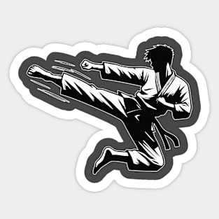 Jump kick roundhouse kick, Dollyo Chagi design Sticker